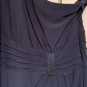 Dress navy. One shoulder